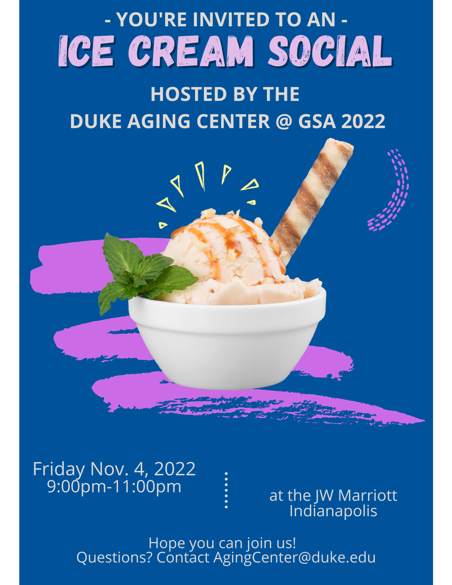 Duke Ice Cream Social flyer