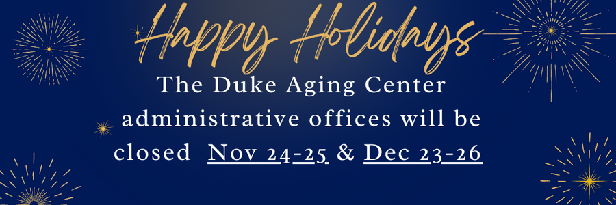 Aging Center offices closed Nov 24-25 and Dec 23-26
