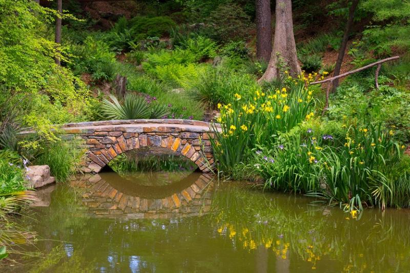 Stone bridge over water